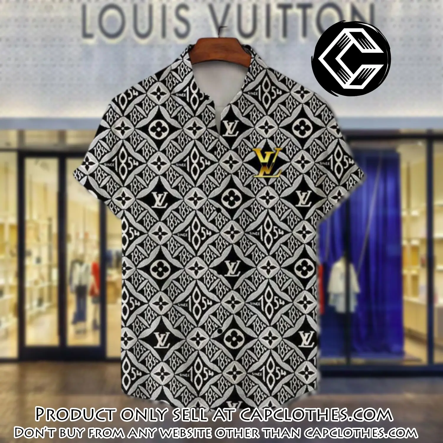 Lv louis vuitton luxury hawaiian shirt & short set lhs1199 cc4645655